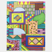 Overlapped Blocks Fleece Deken (Voorkant)