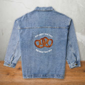 Overlapped Bread Pretzel Knots - eigen gebogen tek Denim Jacket