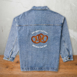 Overlapped Bread Pretzel Knots - eigen gebogen tek Denim Jacket