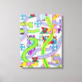 Overlapped with Curves Canvas Afdruk (Voorkant)