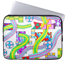 Overlapped with Curves Laptop Sleeve