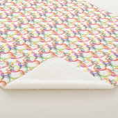 Overlappend Abstract hartenpatroon Sherpa Deken (3/4)