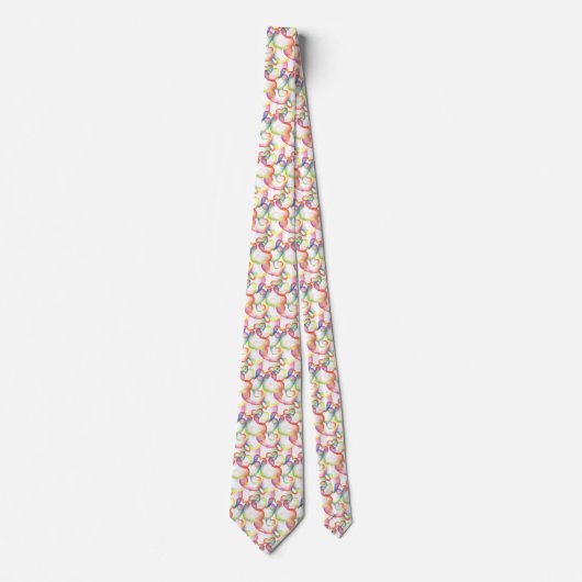 Overlappend Abstract hartenpatroon Stropdas (Voorkant)