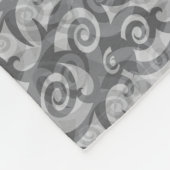 Overlappend Abstract spiralenpatroon Fleece Deken (Hoek)
