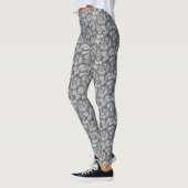 Overlappend Abstract spiralenpatroon Leggings (Links)