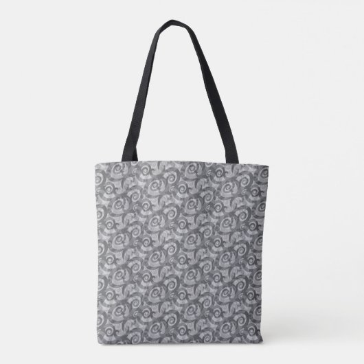 Overlappend Abstract spiralenpatroon Tote Bag (Achterkant)