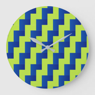 Overlappend blauw en groen grote klok