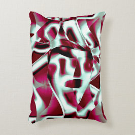 Overlappend gekromd lint in wijn tot verchroomd accent kussen