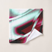 Overlappend gekromd lint in wijn tot verchroomd bad handdoek (Wasdoekje)