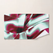 Overlappend gekromd lint in wijn tot verchroomd bad handdoek (Handdoek)