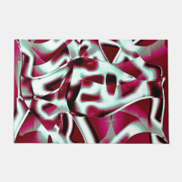 Overlappend gekromd lint in wijn tot verchroomd deurmat