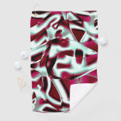 Overlappend gekromd lint in wijn tot verchroomd golfhanddoek (Insitu)