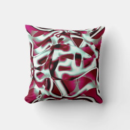 Overlappend gekromd lint in wijn tot verchroomd kussen