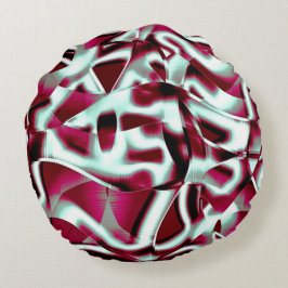 Overlappend gekromd lint in wijn tot verchroomd rond kussen