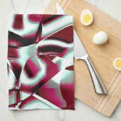 Overlappend gekromd lint in wijn tot verchroomd theedoek (Quarter Fold)