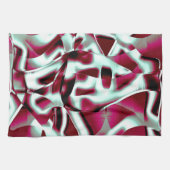 Overlappend gekromd lint in wijn tot verchroomd theedoek (Horizontaal)