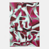 Overlappend gekromd lint in wijn tot verchroomd theedoek (Verticaal)