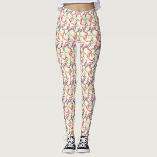 Overlappende Abstracte Hartpatroon Leggings