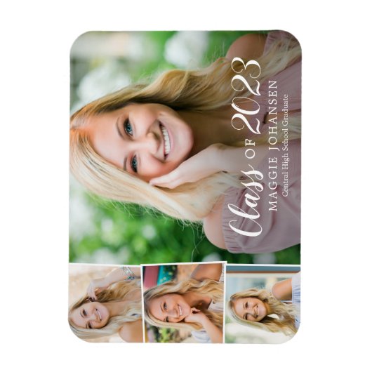 Overlappende Afstuderen van Foto's Aankondiging Ma Magneet (Verticaal)