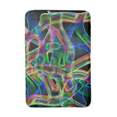 Overlappende bandachtige krommen, neonkleurige ver badmat (Voorkant Verticaal)