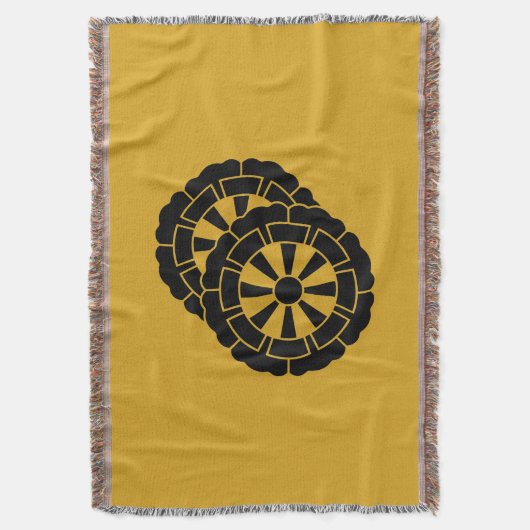 Overlappende bloemvormige Genji-karren Deken (Voorkant Verticaal)