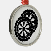 Overlappende bloemvormige Genji-karren Metalen Ornament (Rechts)