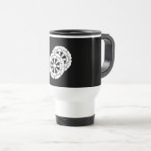 Overlappende bloesvormige Genji-karren Revel Mug Reisbeker (Voorkant rechts)