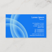 Overlappende bollen - Blauw Visitekaartje (Achterkant)