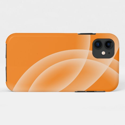 Overlappende bollen - Oranje iPhone Case (Achterkant (horizontaal))