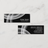 Overlappende bollen - zwart mini visitekaartje (Voorkant / Achterkant)