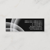 Overlappende bollen - zwart mini visitekaartje (Achterkant)