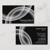 Overlappende bollen - zwart visitekaartje (Voorkant / Achterkant)