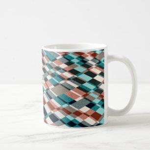 overlappende checkers koffiemok
