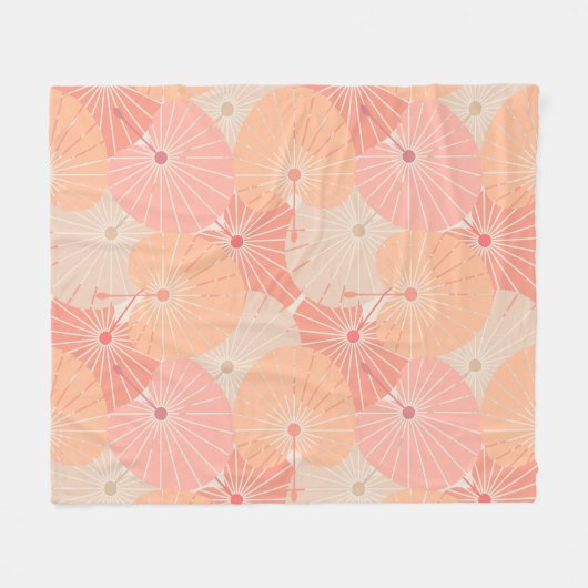 Overlappende Chinese fans Fleece Deken (Voorkant (Horizontaal))