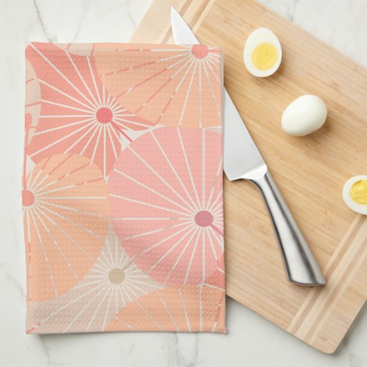 Overlappende Chinese fans Theedoek (Quarter Fold)