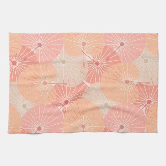 Overlappende Chinese fans Theedoek (Horizontaal)