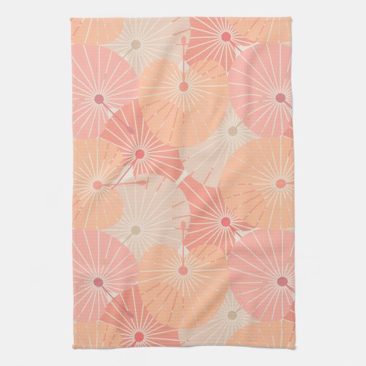 Overlappende Chinese fans Theedoek (Verticaal)