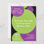 Overlappende Circles Birthday Uitnodiging (Achterkant)