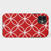 Overlappende Cirkels Geometrisch Patroon Rood Wit Case-Mate iPhone Case (Achterkant (horizontaal))