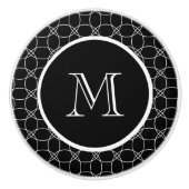 Overlappende cirkels Gepersonaliseerd Monogram Keramische Knop (Voorkant)