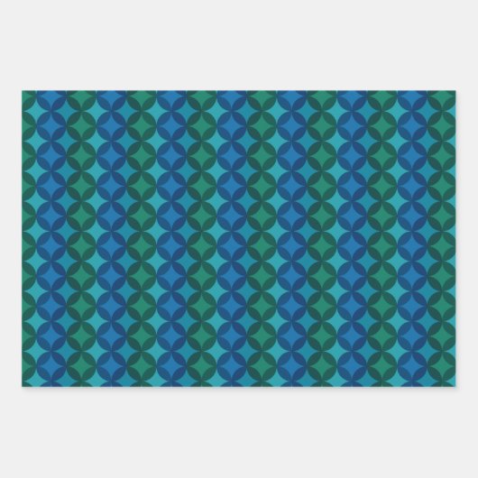 Overlappende cirkels gesorteerd Kleurenpapier Inpakpapier Vel (Voorkant 2)