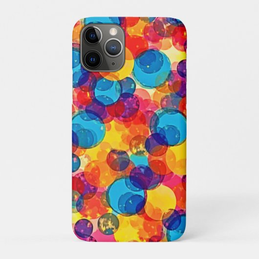 Overlappende Cirkels Kleur Chaos Kunst Case-Mate iPhone Case (Achterkant)