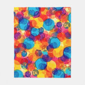 Overlappende Cirkels Kleur Chaos Kunst Fleece Deken (Voorkant)