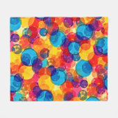 Overlappende Cirkels Kleur Chaos Kunst Fleece Deken (Voorkant (Horizontaal))