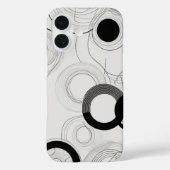 Overlappende cirkels lijnkunst Case-Mate iPhone case (Achterkant)