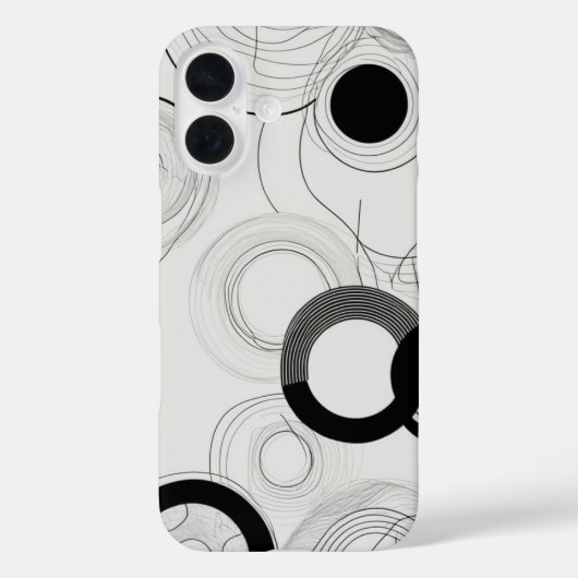 Overlappende cirkels lijnkunst Case-Mate iPhone case (Achterkant)