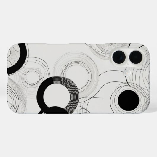 Overlappende cirkels lijnkunst Case-Mate iPhone case (Achterkant (horizontaal))