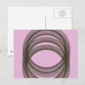 overlappende cirkels op abstracte paarse achtergro briefkaart (Voorkant / Achterkant)