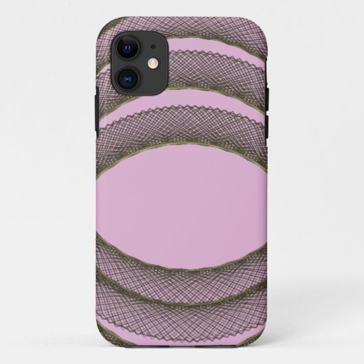overlappende cirkels op abstracte paarse achtergro Case-Mate iPhone case (Achterkant)