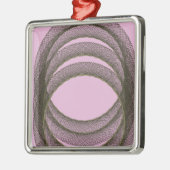 overlappende cirkels op abstracte paarse achtergro metalen ornament (Links)